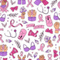 Tissu imprimé en France 62892C — Motif Pink Power