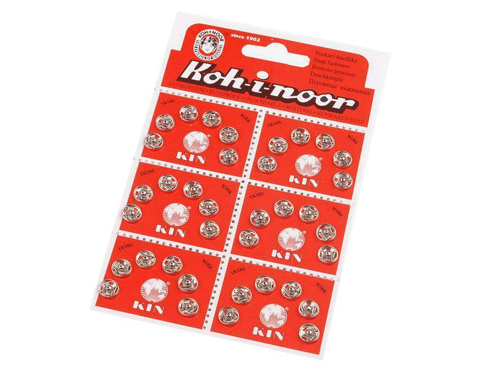 Boutons pression en métal, tailles 1 et 2 - 6carte