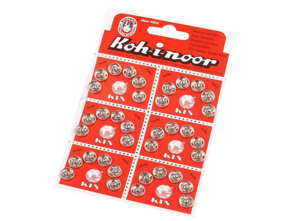 Boutons pression en métal, tailles 1 et 2 - 6carte