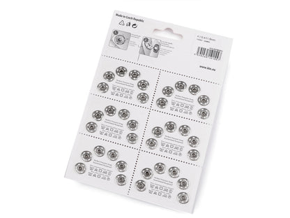 Boutons pression en métal, taille 4 - 6carte