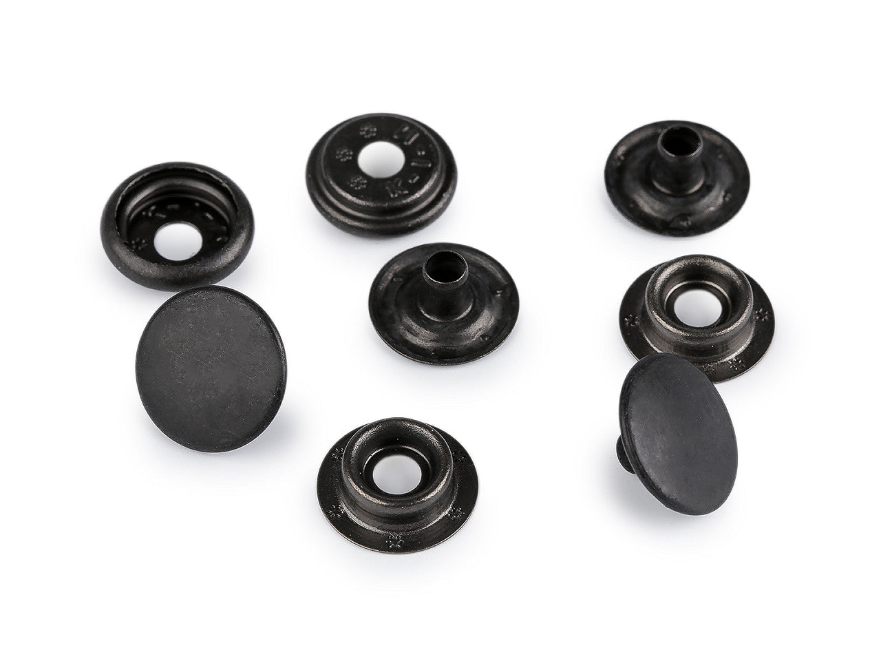 Boutons pression, Ø 15 mm (AM6), pour tissus épais, en vrac - 100pc