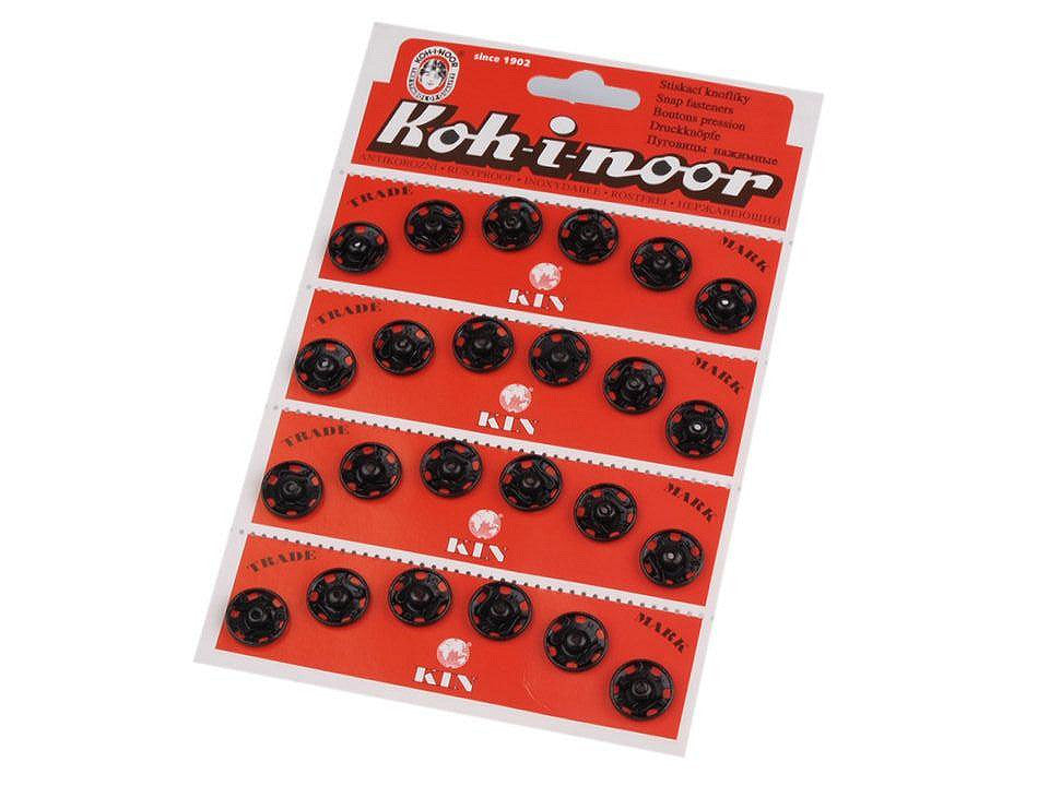 Boutons pression en métal, taille 6 - 4carte