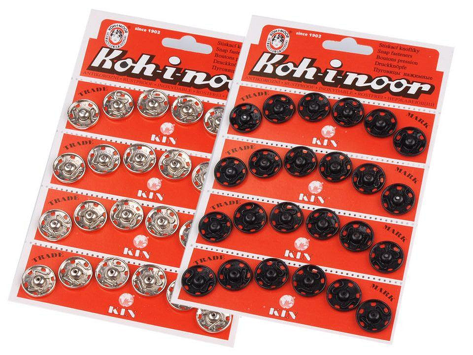 Boutons pression en métal, taille 7 - 4carte