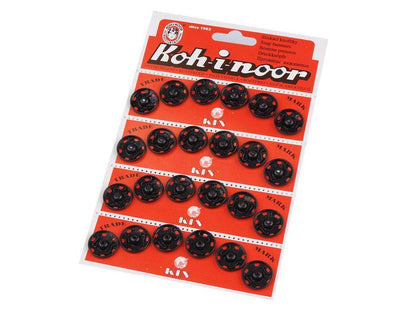 Boutons pression en métal, taille 7 - 4carte