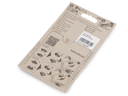 Boutons pression Roland Style, Ø 11 mm, pour tissus fins, nickel - 1carte