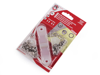 Boutons pression Roland Baby, Ø 10 mm, pour tissus fins - 1carte