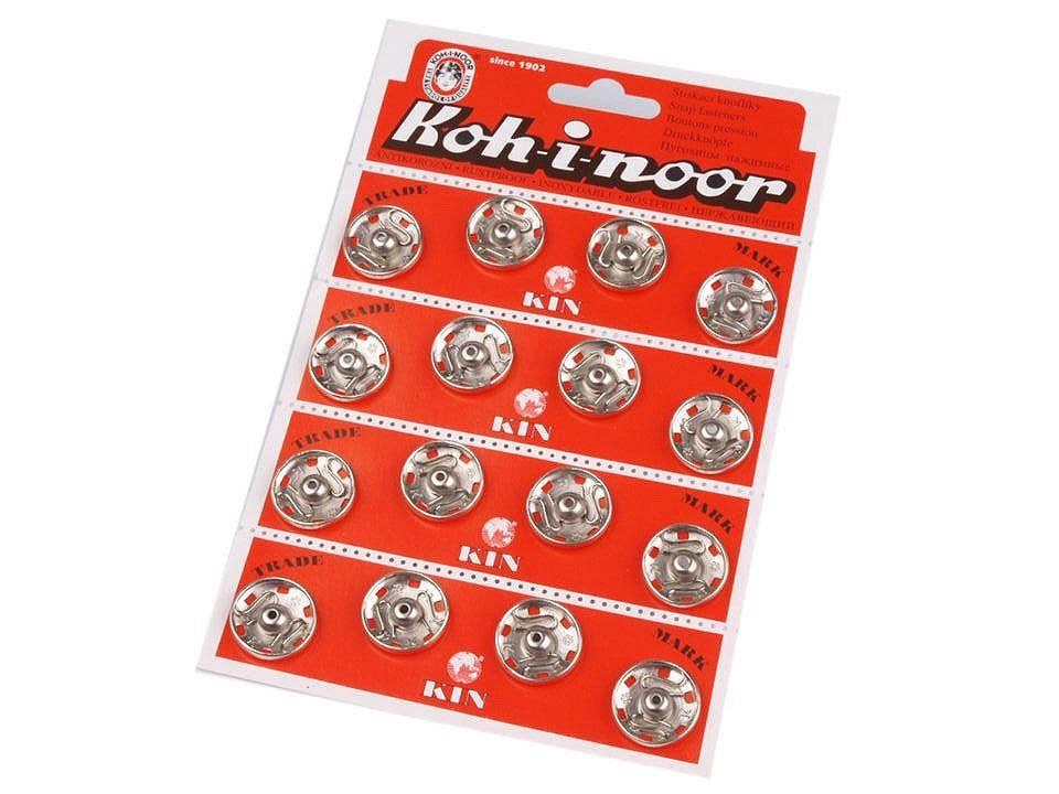 Boutons pression en métal, taille 8 - 4carte