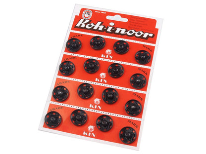 Boutons pression en métal, taille 8 - 4carte