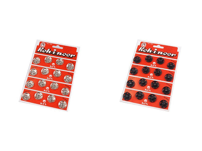 Boutons pression en métal, taille 8 - 4carte