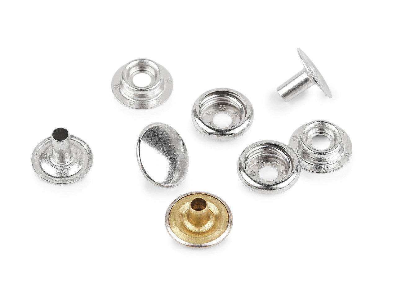 Boutons pression, Ø 15 mm, pour tissus épais - 50pc