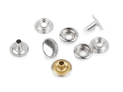 Boutons pression, Ø 15 mm, pour tissus épais - 50pc