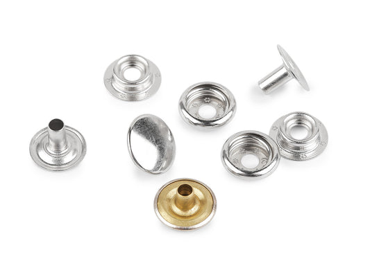 Boutons pression, Ø 15 mm, pour tissus épais - 50pc