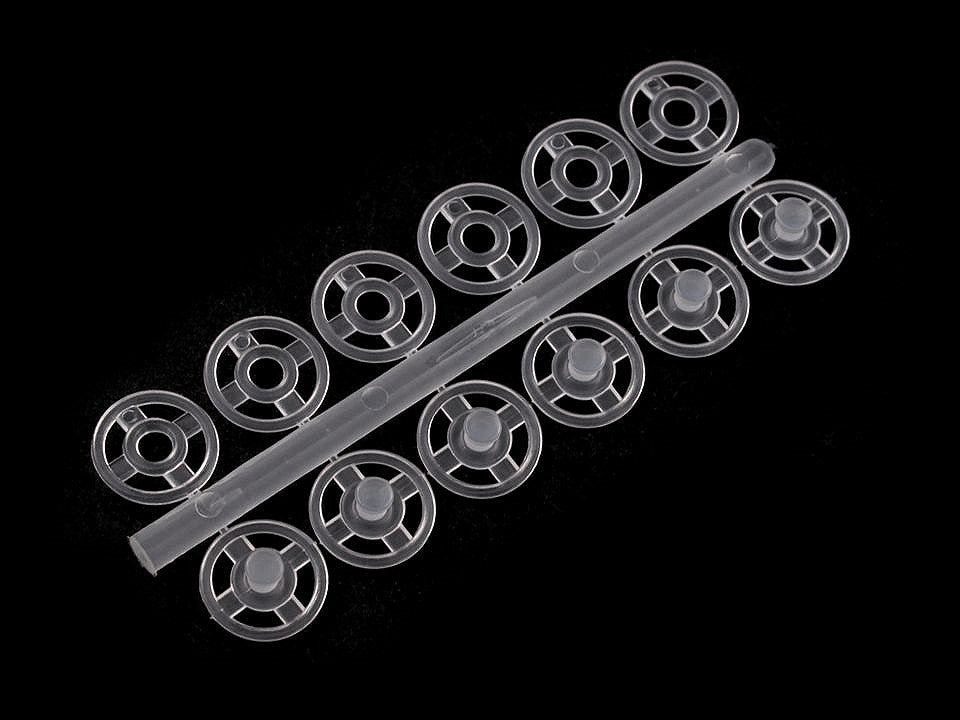 Boutons pression en plastique, Ø 7 mm - Ø 15 mm - par 50