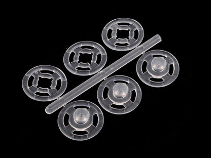 Boutons pression en plastique, Ø 7 mm - Ø 15 mm - par 50