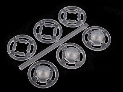 Boutons pression en plastique, Ø 7 mm - Ø 15 mm - par 50