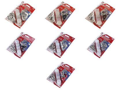 Boutons pression, Ø 15 mm, pour tissus épais, vernis coloré - 1carte