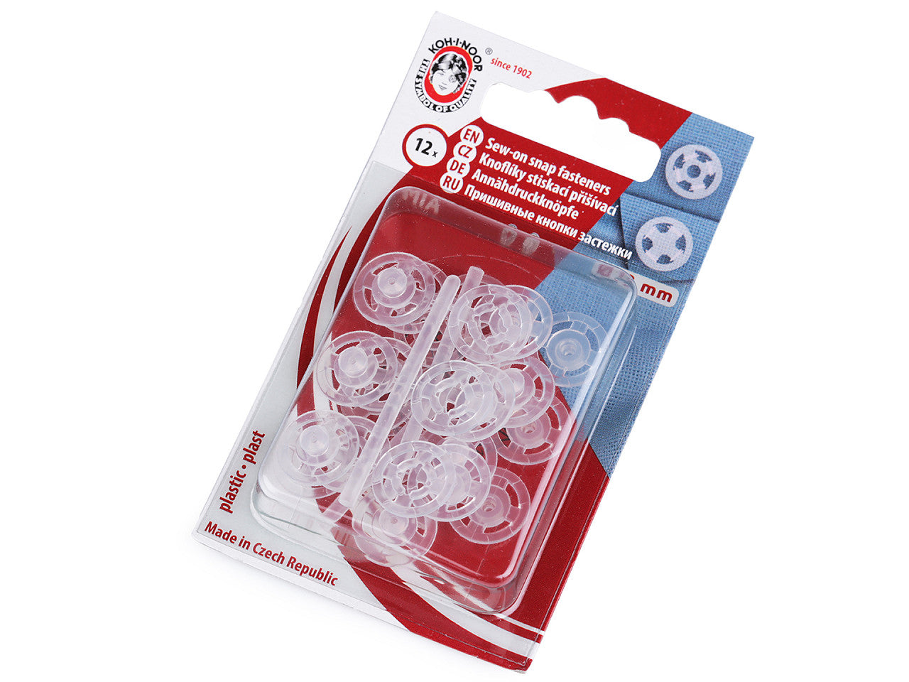 Boutons pression en plastique, Ø 7 mm - Ø 15 mm