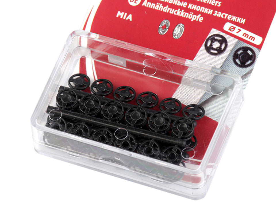 Boutons pression en plastique, Ø 7 mm - Ø 15 mm