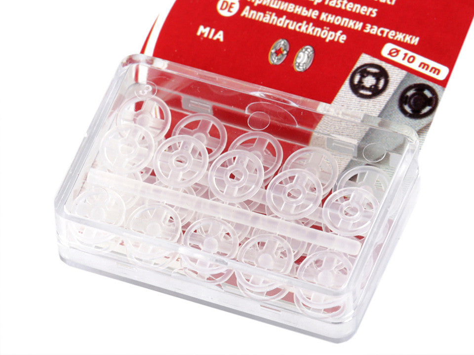 Boutons pression en plastique, Ø 7 mm - Ø 15 mm