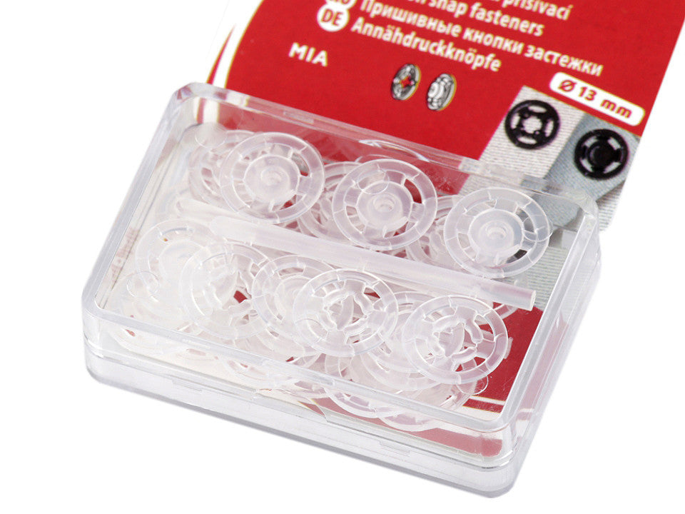 Boutons pression en plastique, Ø 7 mm - Ø 15 mm