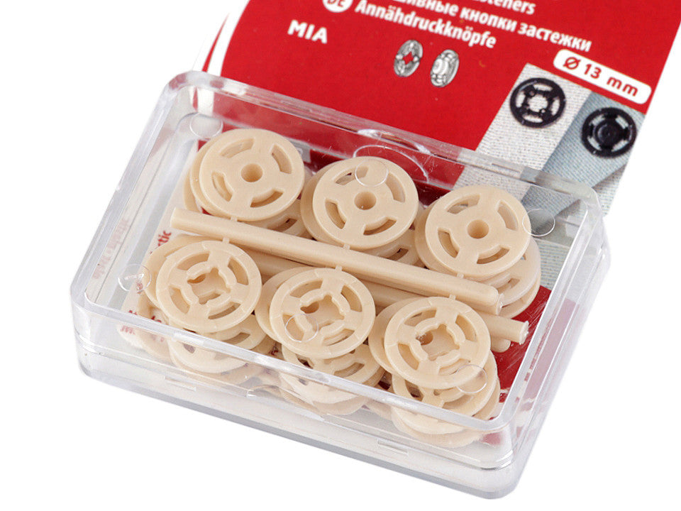 Boutons pression en plastique, Ø 7 mm - Ø 15 mm