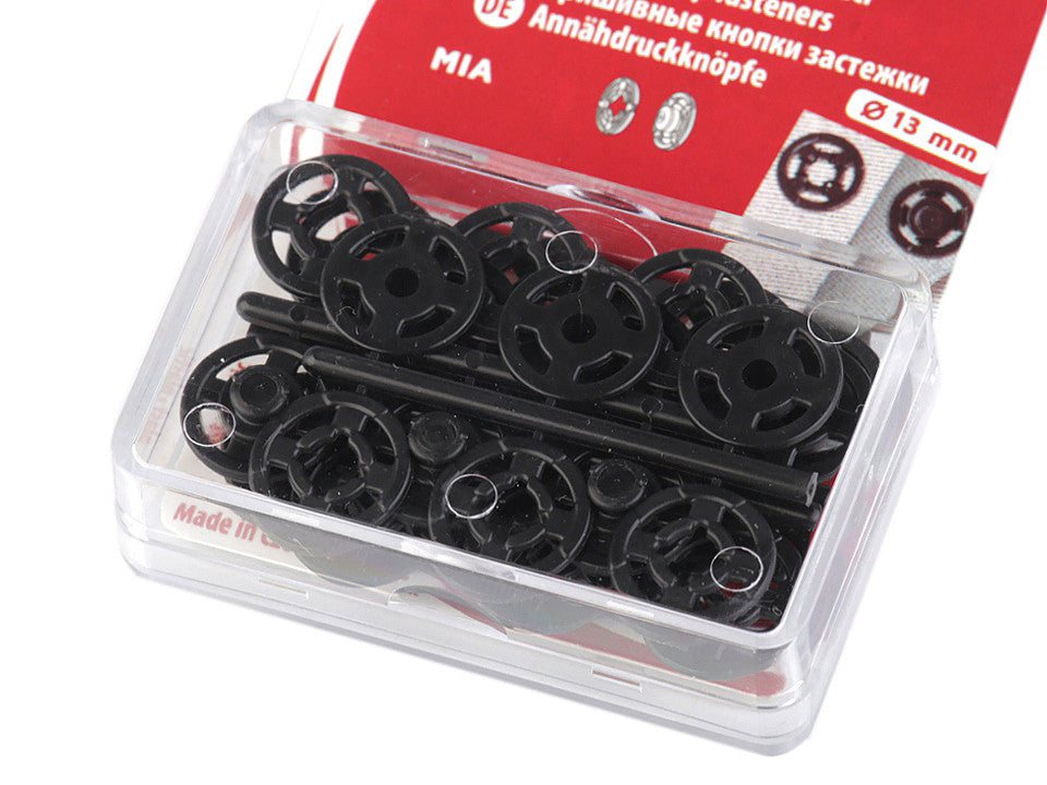 Boutons pression en plastique, Ø 7 mm - Ø 15 mm
