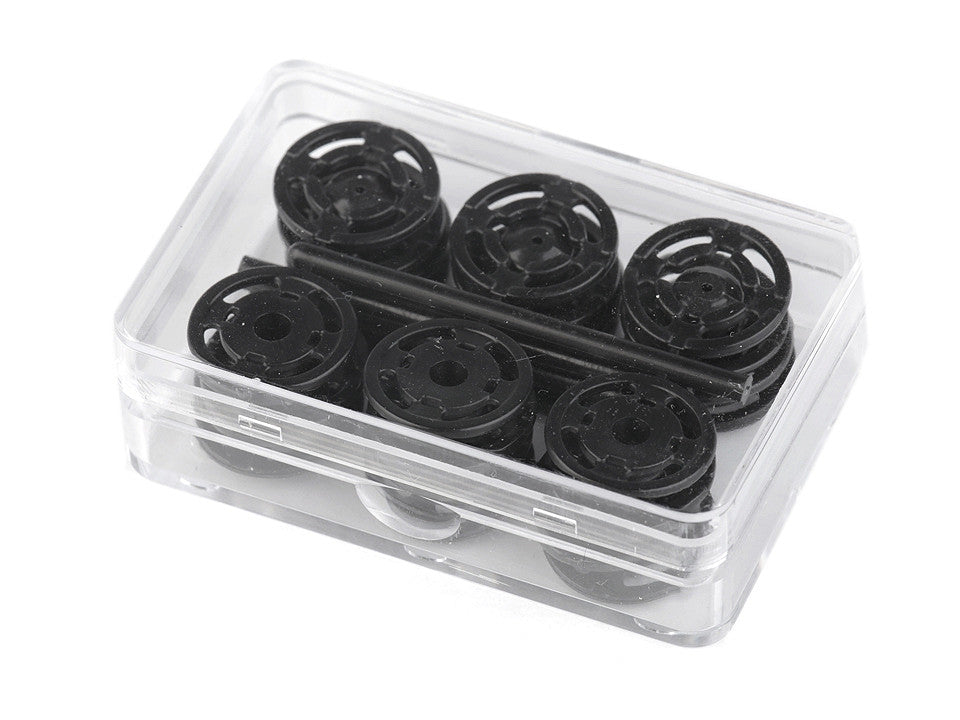 Boutons pression en plastique, Ø 7 mm - Ø 15 mm - 1carte