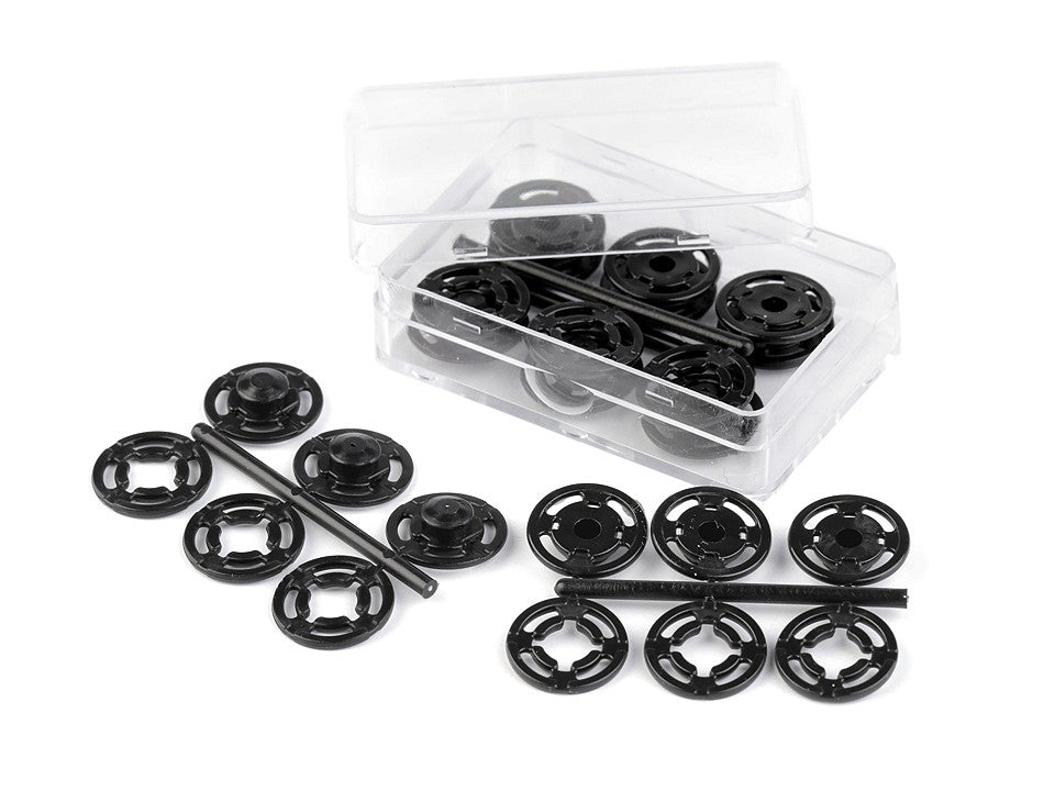 Boutons pression en plastique, Ø 7 mm - Ø 15 mm