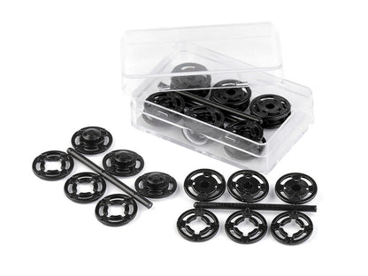 Boutons pression en plastique, Ø 7 mm - Ø 15 mm - 1carte
