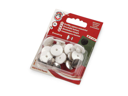 Boutons à clipser, Ø 17 mm, Dressking - 1carte