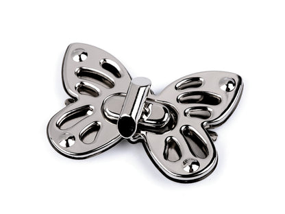 Fermoir pour sac à main, 37 x 52 mm, Papillon - 1set