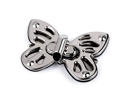 Fermoir pour sac à main, 37 x 52 mm, Papillon - 1set