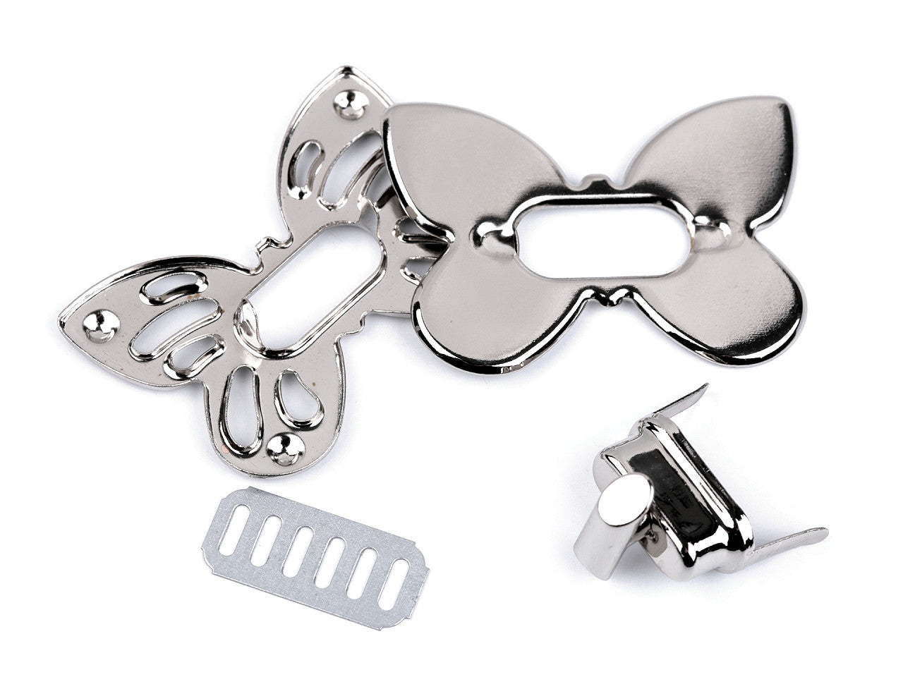 Fermoir pour sac à main, 37 x 52 mm, Papillon - 1set