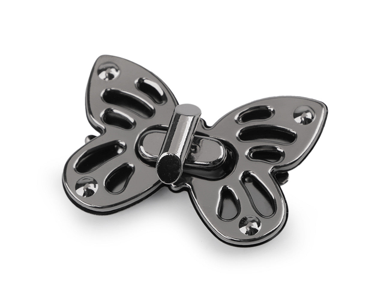 Fermoir pour sac à main, 37 x 52 mm, Papillon - 1set