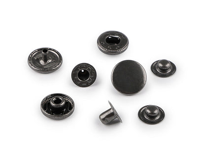 Boutons pression, Ø 12 mm, pour tissus moyennement épais, acier inoxydable - 50set