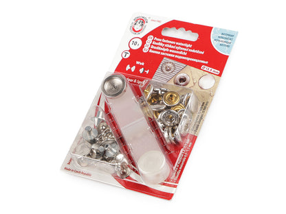 Boutons pression Wuk, Ø 13,5 mm, étanches - 1carte