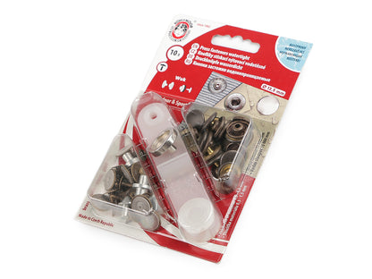 Boutons pression Wuk, Ø 13,5 mm, étanches - 1carte