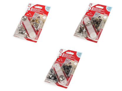 Boutons pression Wuk, Ø 13,5 mm, étanches - 1carte