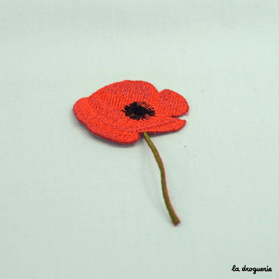 LA DROGUERIE - Écusson "Fleur de coquelicot"
