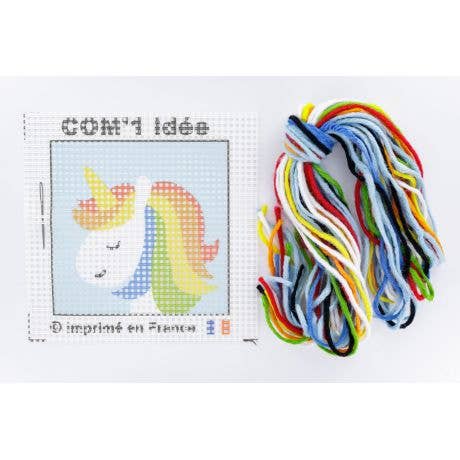 Kit canevas soudan | Rainbow la licorne