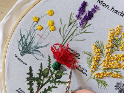 Kit de broderie d'herbier brodé