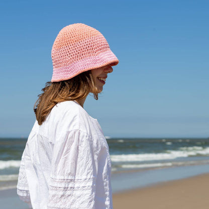 Hoooked - Kit de crochet DIY chapeau d'été rose glacé