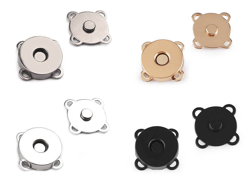 Boutons pression magnétiques à coudre, Ø 18 mm - 5set
