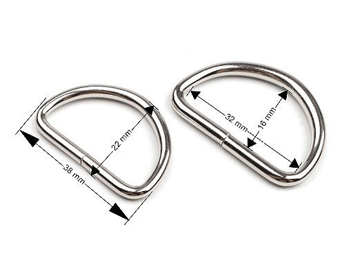 Anneau en D, largeur 32 mm