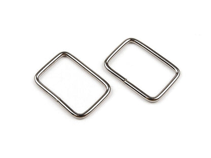 Anneau métallique carré pour sangle, largeur 20 mm