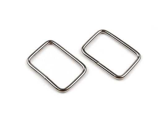 Anneau métallique carré pour sangle, largeur 20 mm