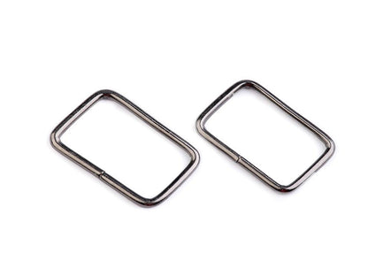 Anneau métallique carré pour sangle, largeur 20 mm