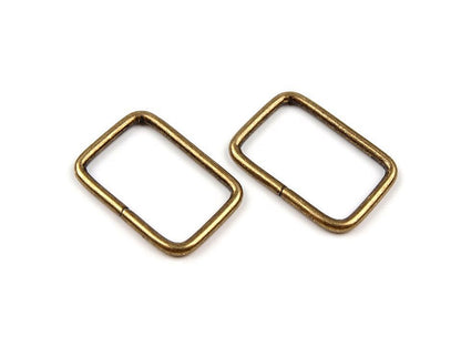 Anneau métallique carré pour sangle, largeur 20 mm