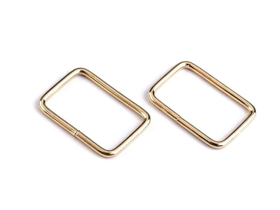 Anneau métallique carré pour sangle, largeur 20 mm