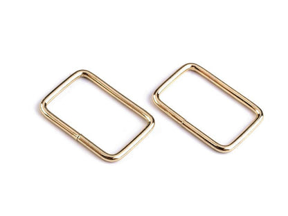 Anneau métallique carré pour sangle, largeur 20 mm